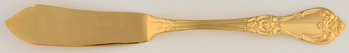 Golden Vanessa-Francesca Flat Handle Master Butter Knife by Oneida Silver-1