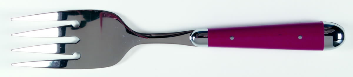 Palette-Cranberry (Stainless) Medium Solid Cold Meat Serving Fork by Oneida Silver-1