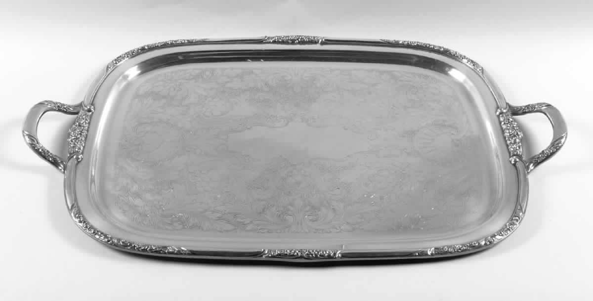 Ballad-Country Lane (Silverplate, Hollowware) Large Silverplate Waiter Tray by Oneida Silver-1
