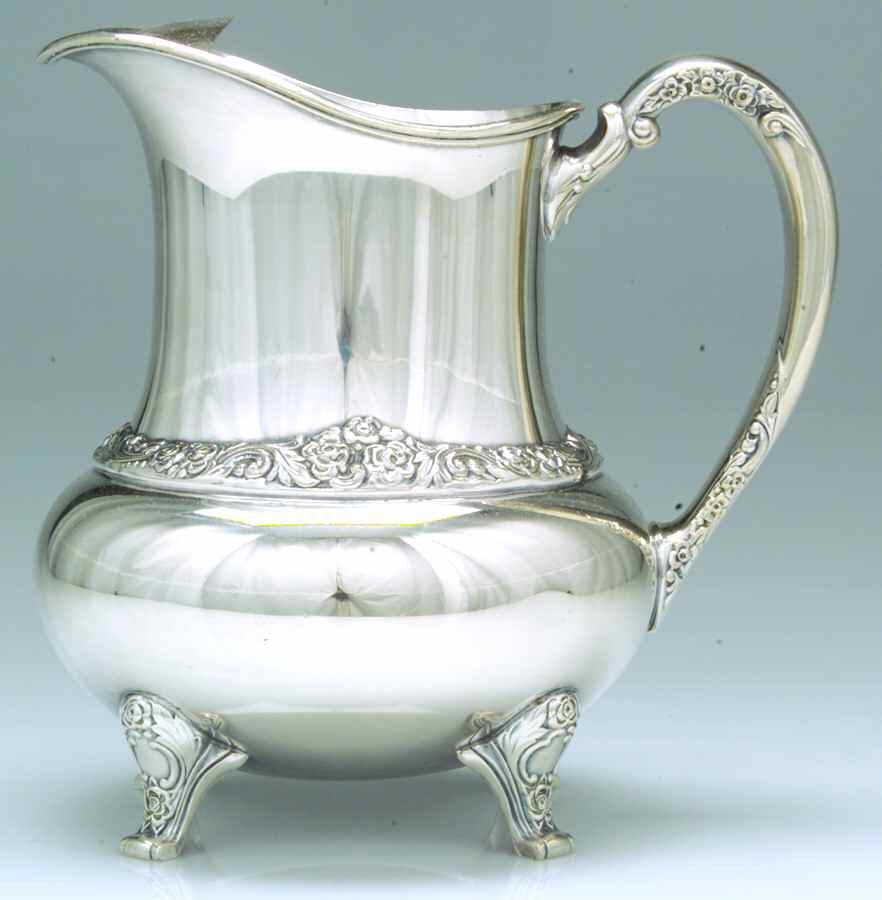 Ballad-Country Lane (Silverplate, Hollowware) Plated Water Pitcher with Ice Lip by Oneida Silver-1