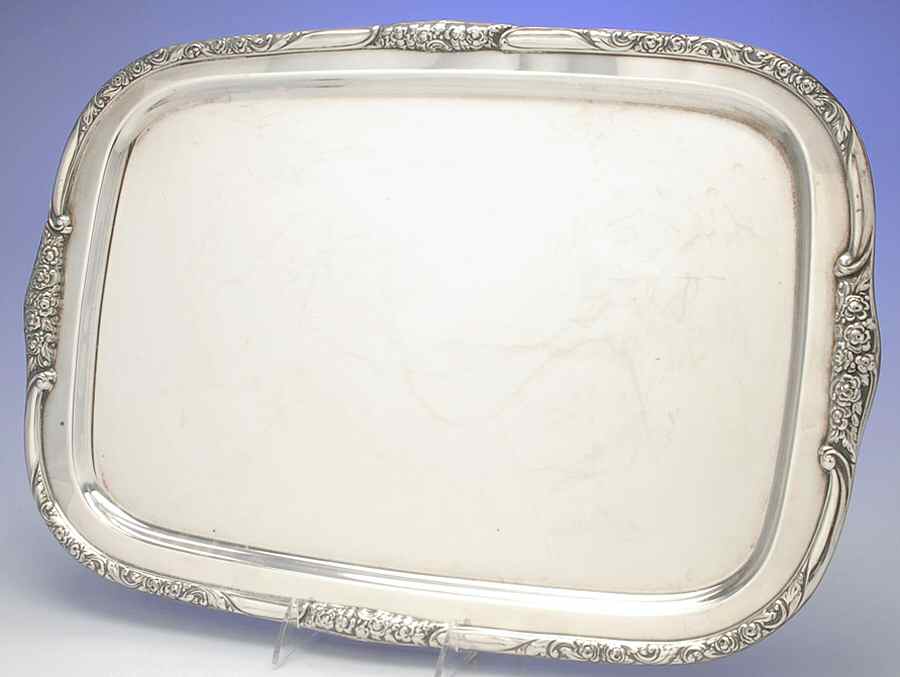 Ballad-Country Lane (Silverplate, Hollowware) Medium Plated Meat Platter No Well by Oneida Silver-1