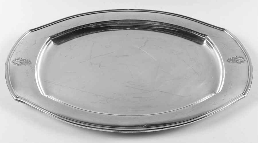 Bird of Paradise (Silverplate, 1923, Hollowware) Large Plated Meat Platter No Well by Oneida Silver-1