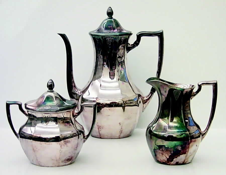 Deauville (Silverplate, Hollowware) (3 Pc) Coffee Set (PCP,PCR,PSU) by Oneida Silver-1