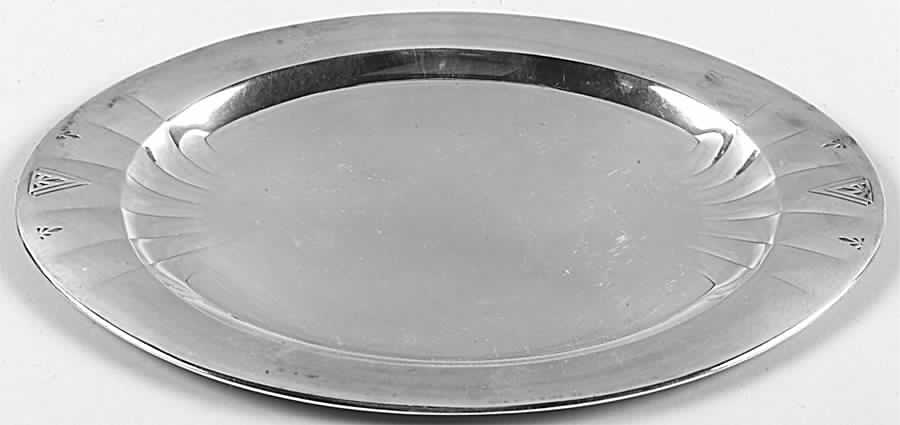Deauville (Silverplate, Hollowware) Silverplate Tray (for Creamer and Sugar Set) by Oneida Silver-1