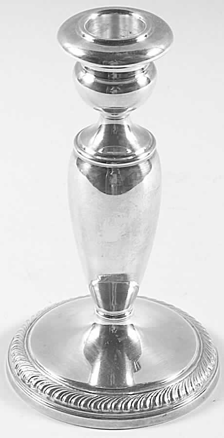 Fiesta (Silverplate, Hollowware) Silverplate Candlestick by Oneida Silver-1