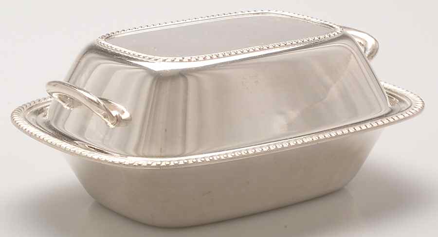 Fiesta (Silverplate, Hollowware) 8" Double Vegetable by Oneida Silver-1