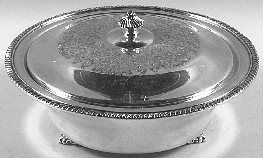Fiesta (Silverplate, Hollowware) Silverplate Round Covered Casserole by Oneida Silver-1