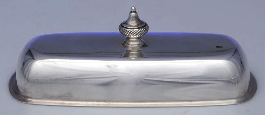 Fiesta (Silverplate, Hollowware) Lid for 1/4 Pound Butter by Oneida Silver-1