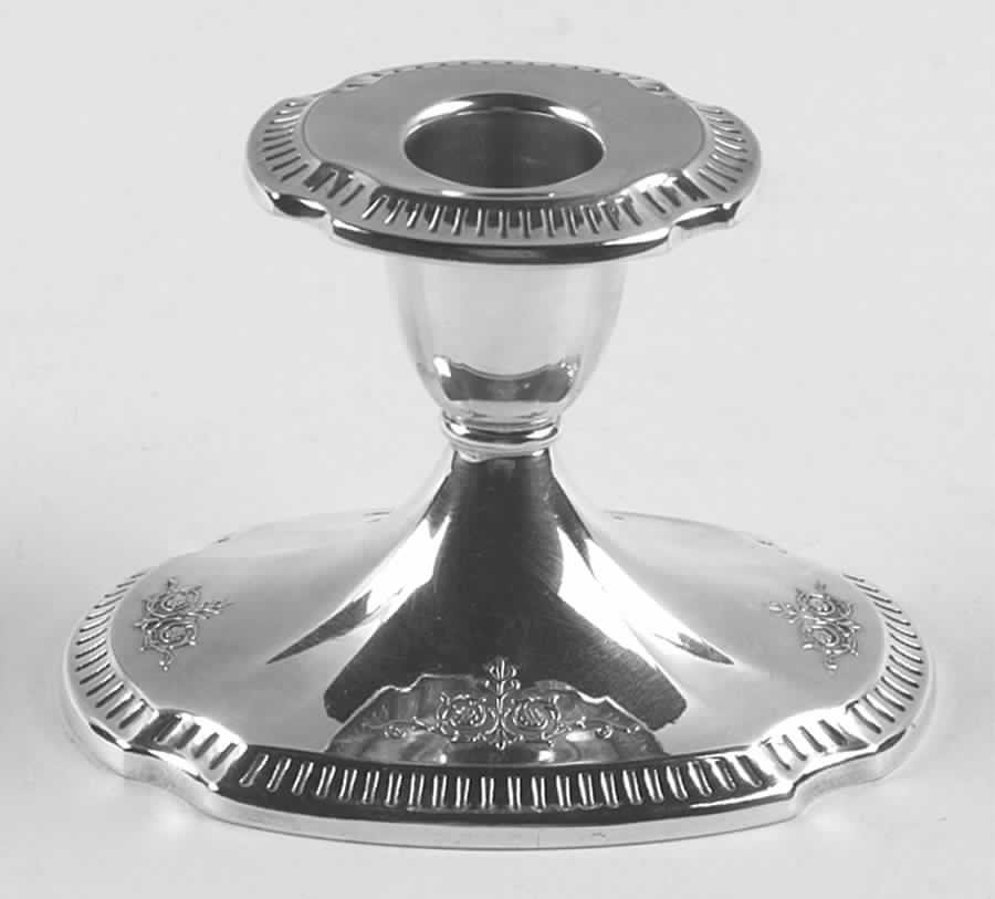 Grosvenor (Silverplate, Hollowware) Plated Console Candleholder by Oneida Silver-1