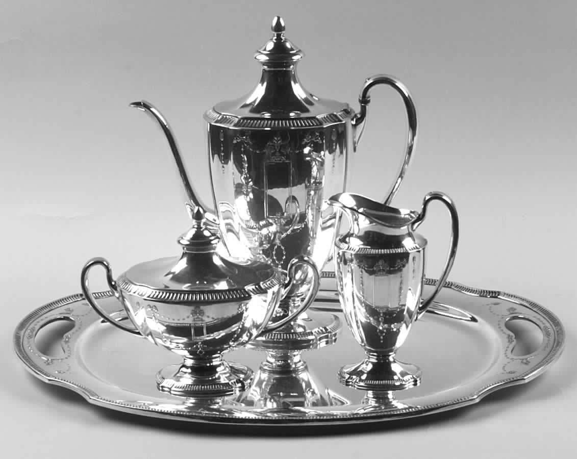 Grosvenor (Silverplate, Hollowware) (4pc) Coffee Set (PCP, PCR, PSU, PWTM) by Oneida Silver-1