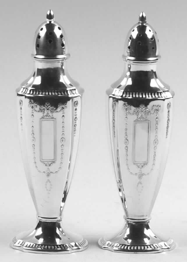 Grosvenor (Silverplate, Hollowware) Salt & Pepper Set by Oneida Silver-1