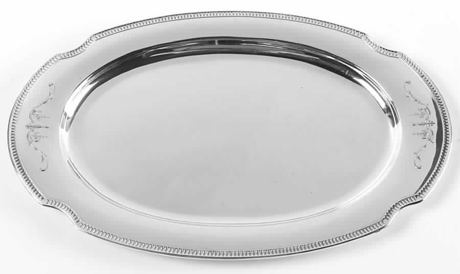 Grosvenor (Silverplate, Hollowware) Silverplate Tray (for Creamer and Sugar Set) by Oneida Silver-1