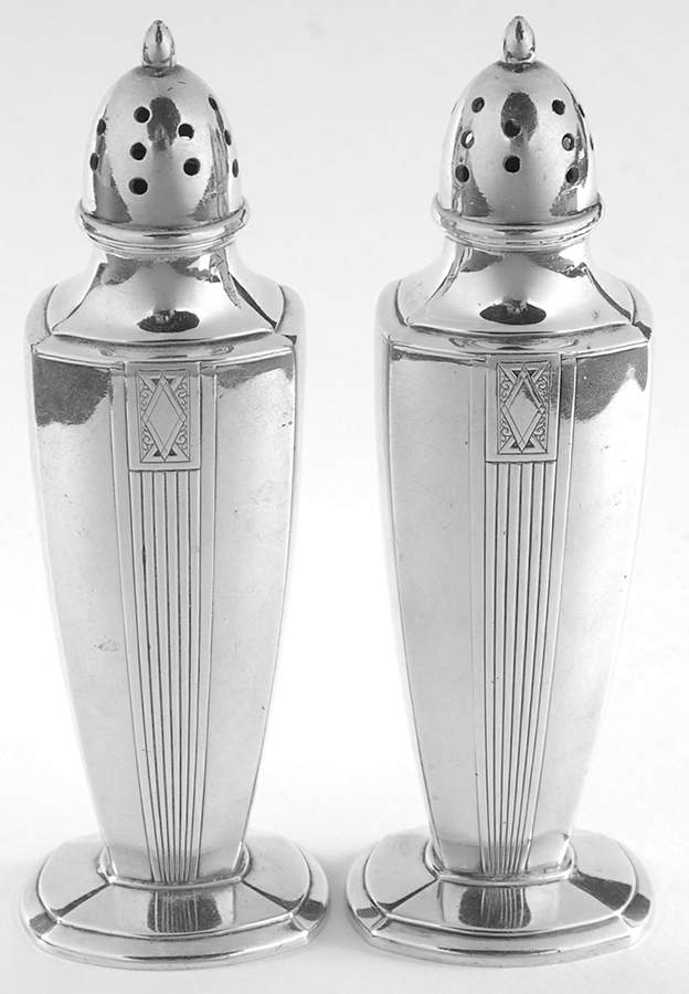 Noblesse (Silverplate, Hollowware) Salt & Pepper Set by Oneida Silver-1