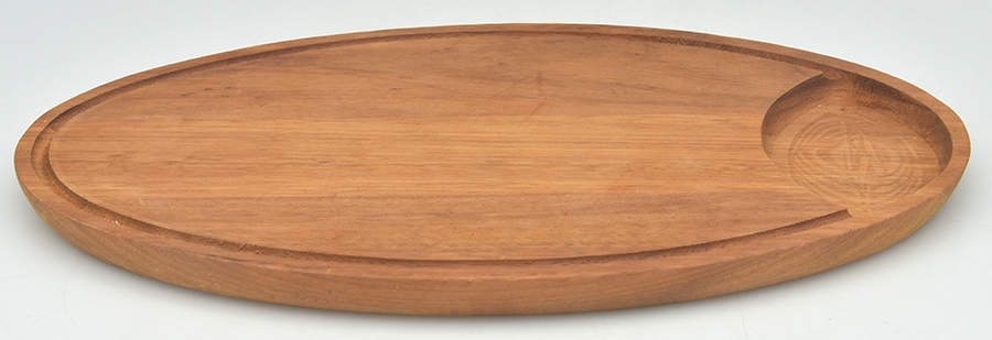 Park Lane (Silverplate, Hollowware) Wood (Cutting Board) Insert Oval Platter by Oneida Silver-1