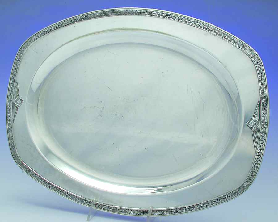 Skyline-Skycrest (Silverplate, Hollowware) Medium Plated Meat Platter No Well by Oneida Silver-1