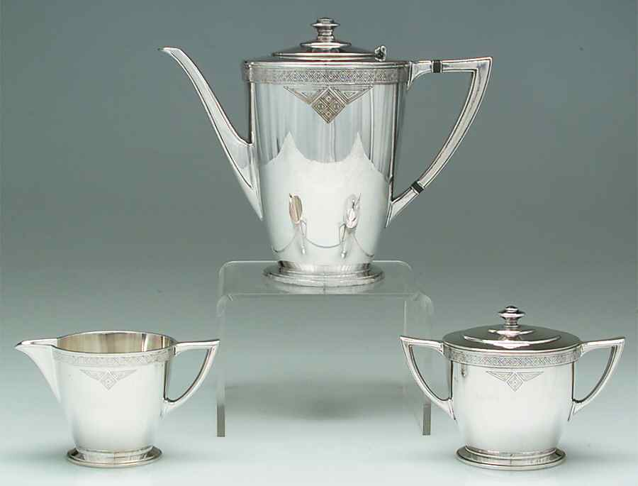 Skyline-Skycrest (Silverplate, Hollowware) (3 Pc) Coffee Set (PCP,PCR,PSU) by Oneida Silver-1