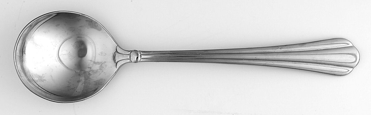 Tripoli (Stainless) Round Bowl Soup Spoon (Cream Soup) by Oneida Silver-1