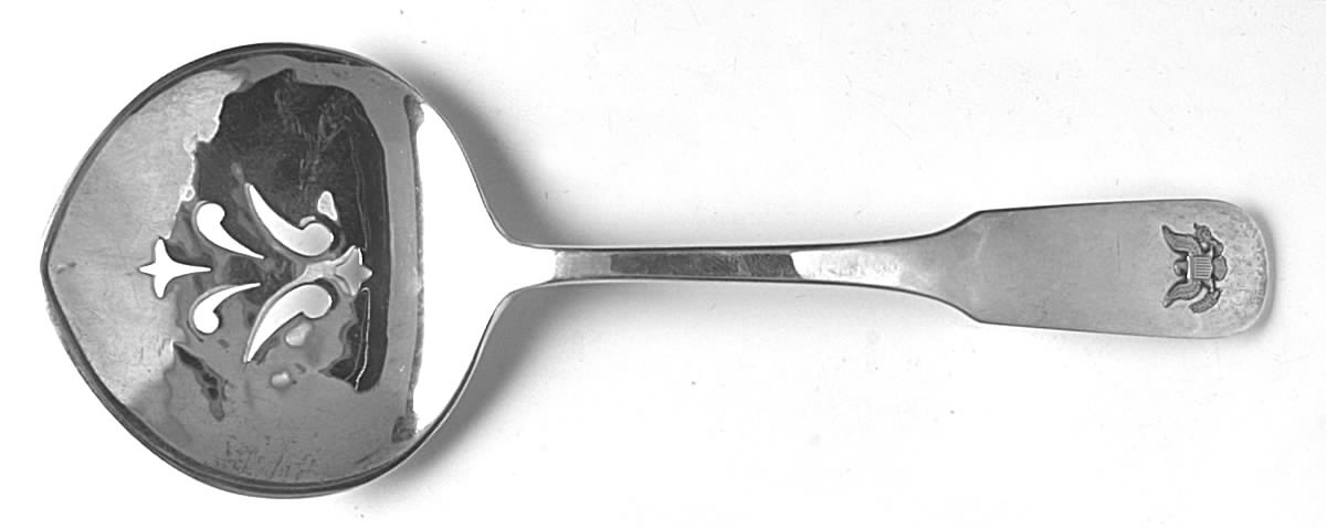 ONS4(STERLING, GOLD ACCENT) Tomato Server, Solid Piece by Old Newbury-1