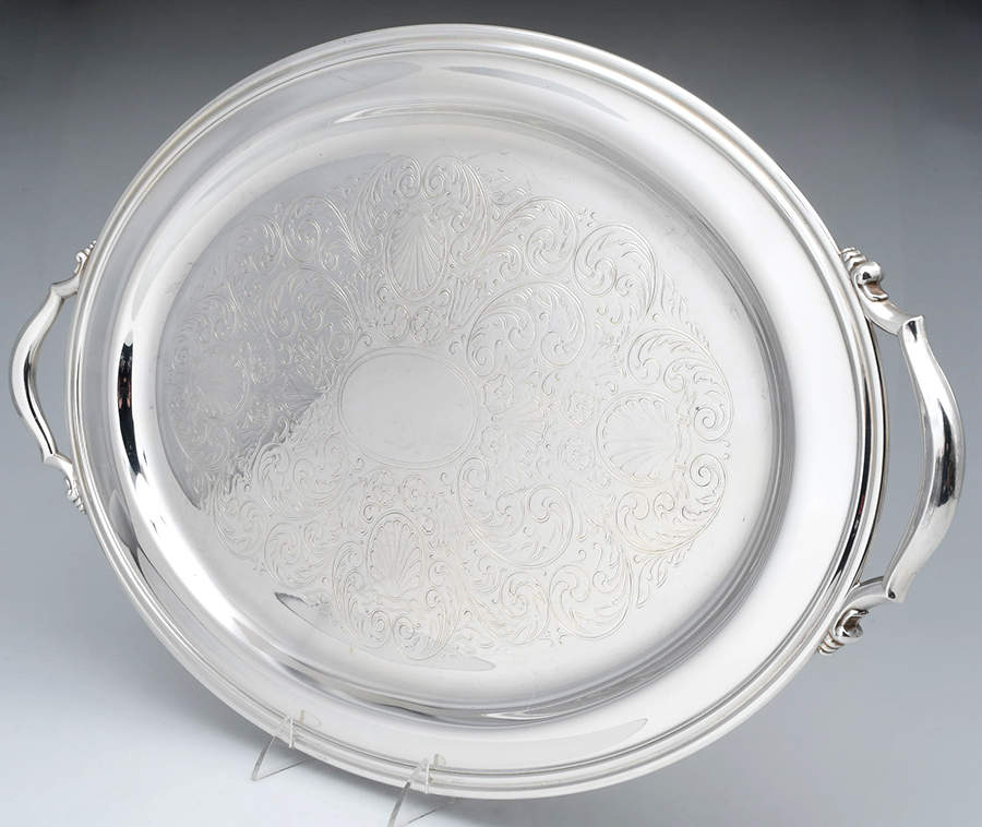 Bennington (Silverplate, 1959, Hollowware) Large Silverplate Waiter Tray by Oneida Silver-1