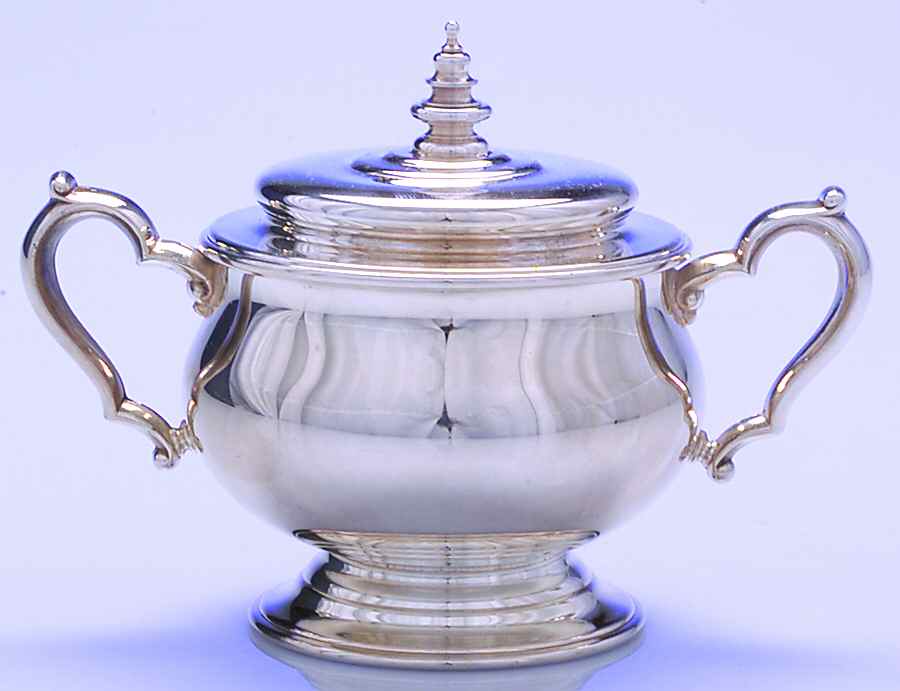 Bennington (Silverplate, 1959, Hollowware) Sugar Bowl & Lid by Oneida Silver-1