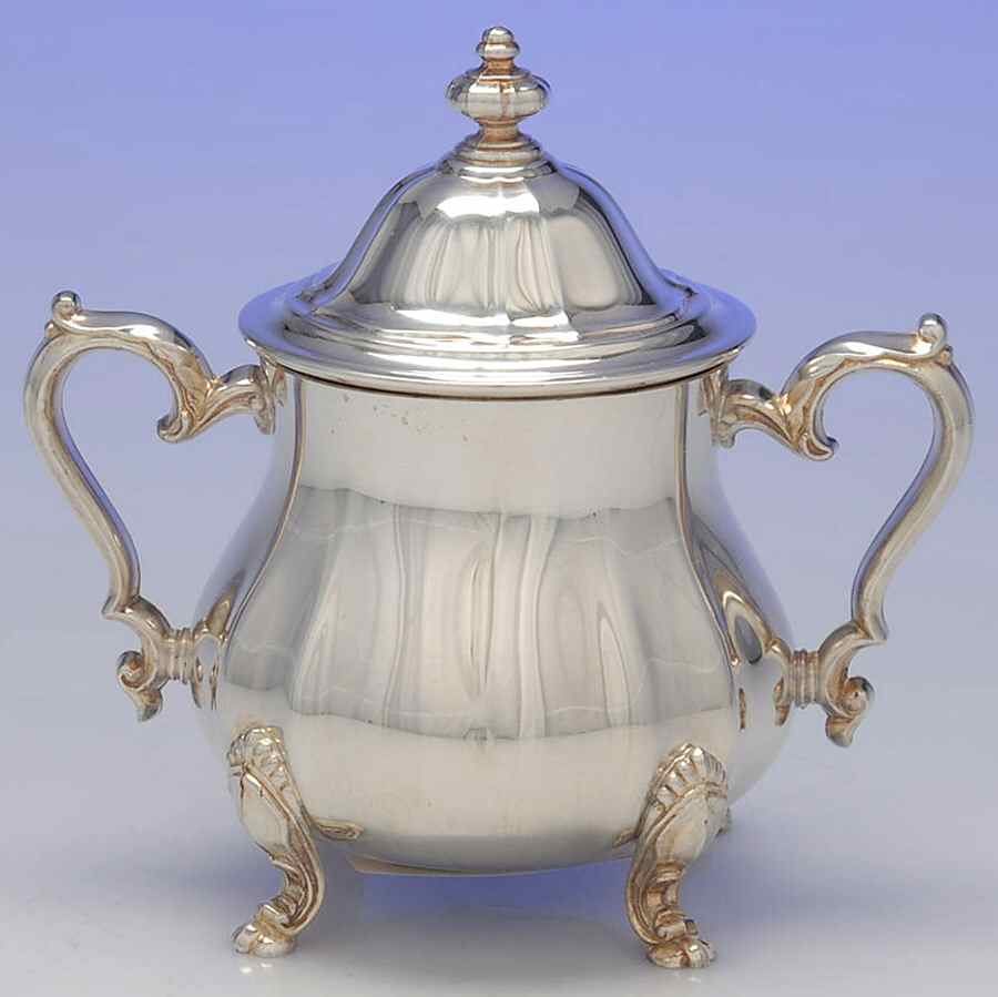 Chippendale (Silverplate, 1919, Hollowwaree) Sugar Bowl & Lid by Oneida Silver-1