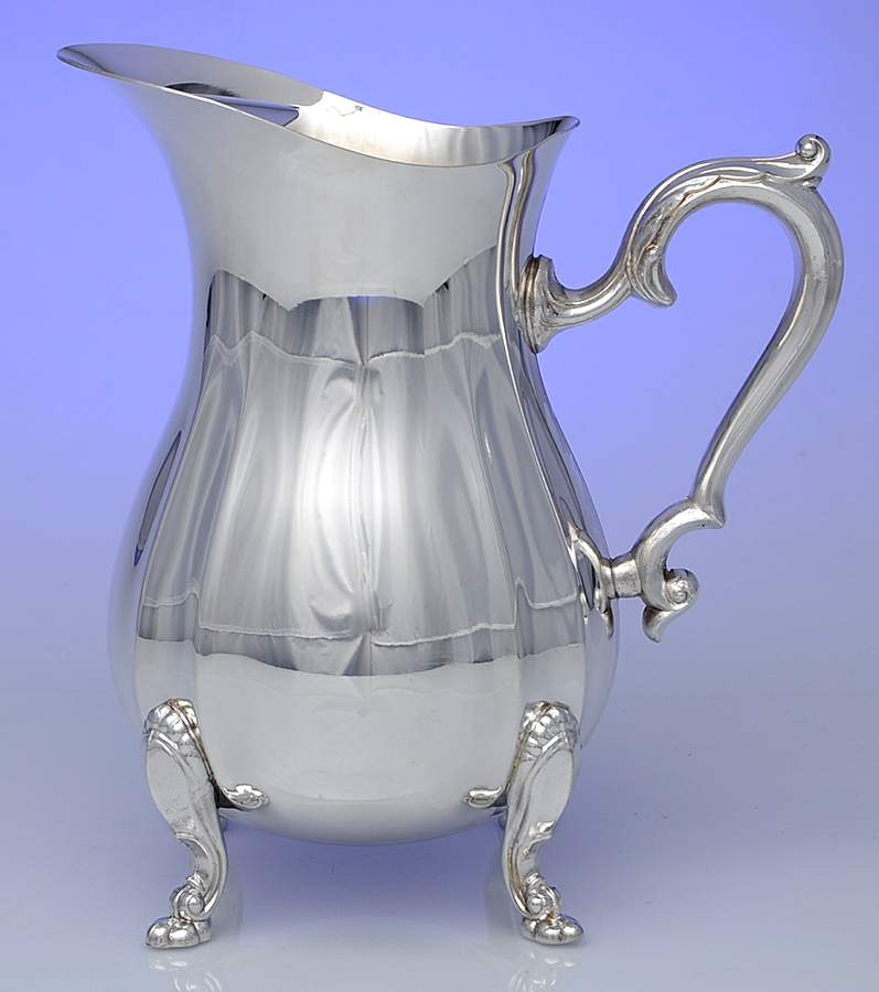 Chippendale (Silverplate, 1919, Hollowwaree) Ice Lip Water Pitcher by Oneida Silver-1