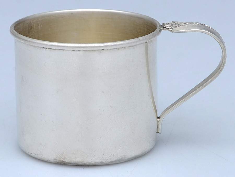 Damask Rose (Sterling, 1946, Hollowware) Baby Cup by Oneida Silver-1