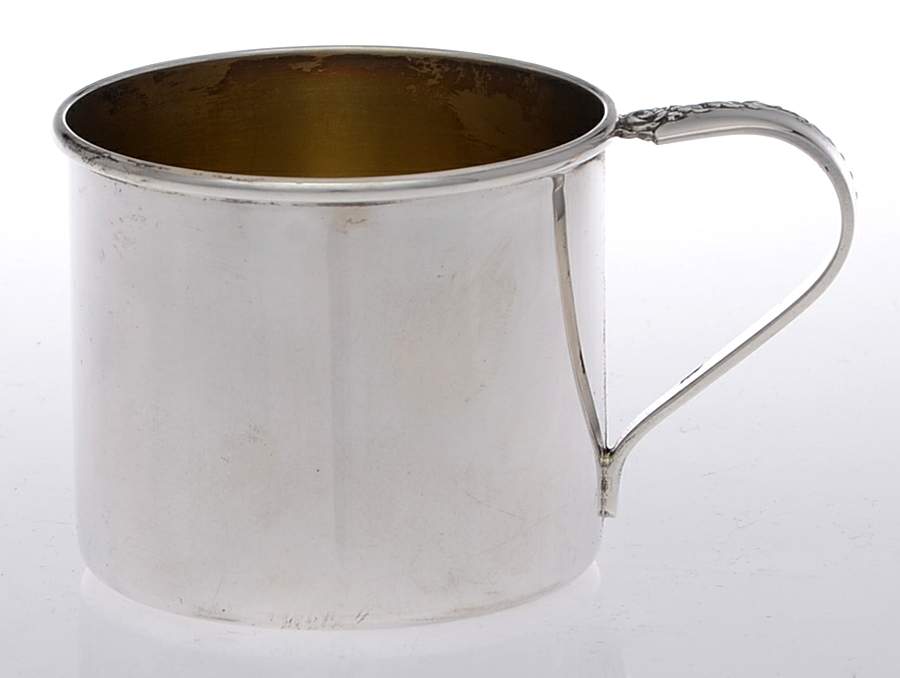 Damask Rose (Sterling, 1946, Hollowware) Baby Cup by Oneida Silver-1