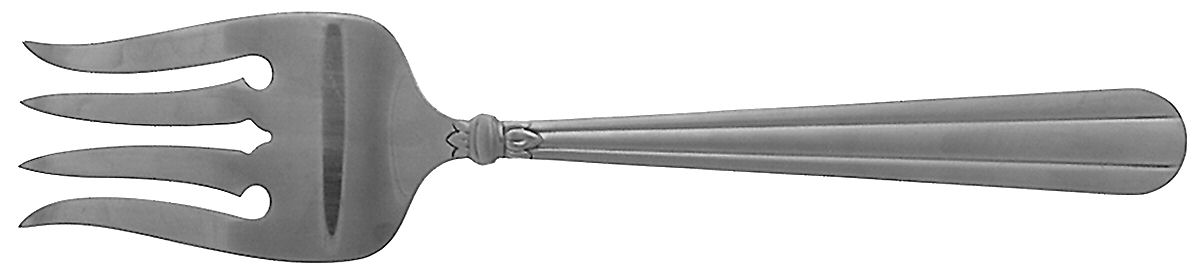 Tennyson-Frosted (Stainless) Medium Solid Cold Meat Serving Fork by Oneida Silver-1