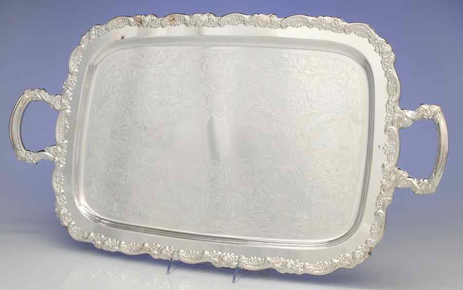 Du Maurier (Silverplate, Hollowware) 19" Waiter Tray by Oneida Silver-1