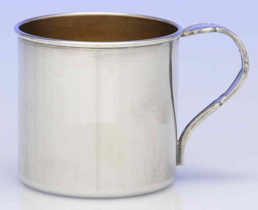 Flirtation (Silverplate, 1959, Hollowware) Gold Lined Baby Cup by Oneida Silver-1