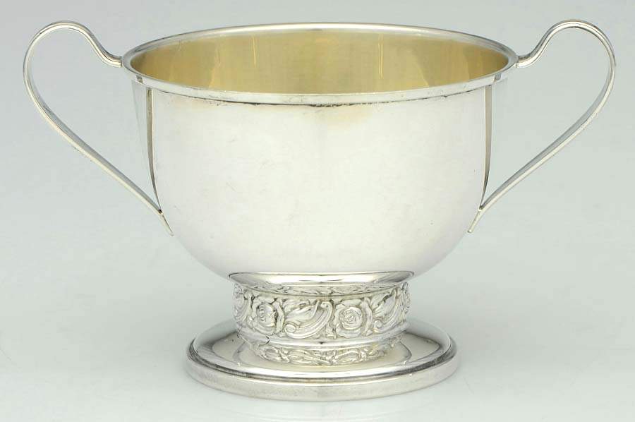Silver Rose (Sterling, 1956, Hollowware) Mini Open Sugar Bowl by Oneida Silver-1