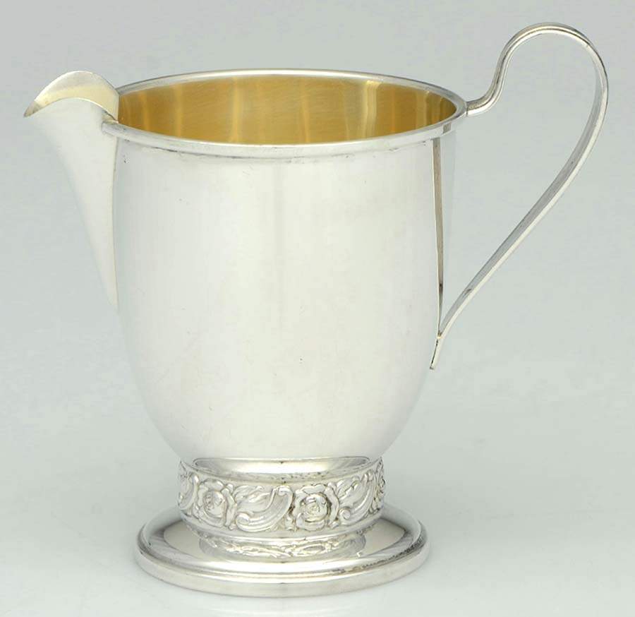 Silver Rose (Sterling, 1956, Hollowware) Mini Creamer by Oneida Silver-1