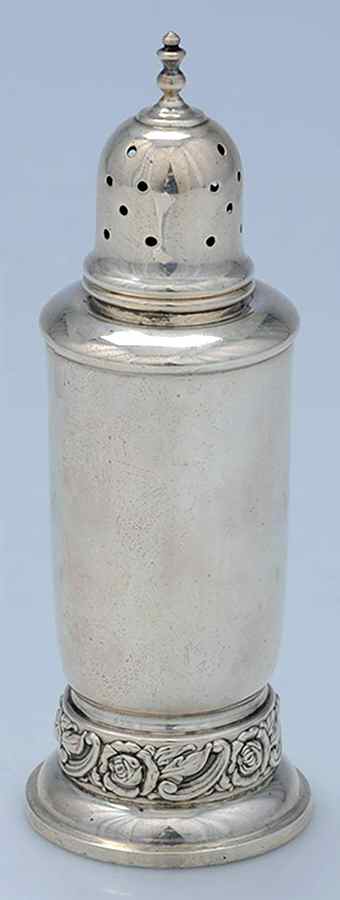 Silver Rose (Sterling, 1956, Hollowware) Pepper Shaker by Oneida Silver-1