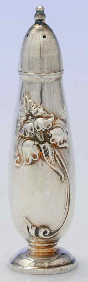 White Orchid (Silverplate, 1953, Hollowware) Salt Shaker by Oneida Silver-1