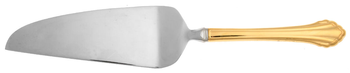 Golden Clarette (Gold Electroplate) Pie and Cake Server with Stainless Blade HC by Oneida Silver-1