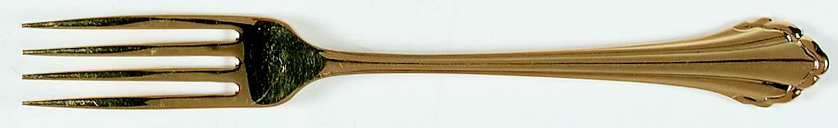 Golden Clarette (Gold Electroplate) Fork by Oneida Silver-1