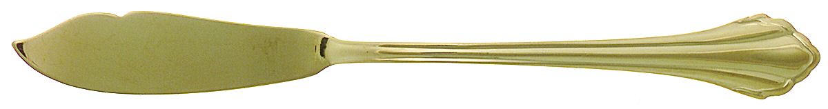 Golden Clarette (Gold Electroplate) Flat Handle Master Butter Knife by Oneida Silver-1