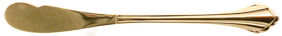 Golden Clarette (Gold Electroplate) Flat Handle Butter Spreader by Oneida Silver-1