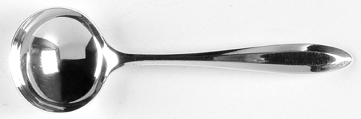 Patrician (Silverplate, 1914, Monograms) Round Bowl Soup Spoon (Bouillon) by Oneida Silver-1
