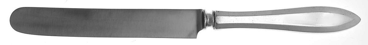 Patrician (Silverplate, 1914, Monograms) Blunt Hollow Handle Knife W/Bolster by Oneida Silver-1