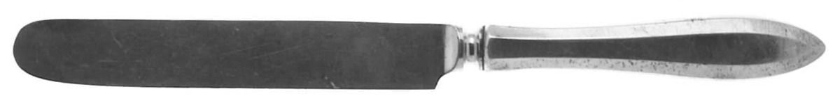 Patrician (Silverplate, 1914, Monograms) Blunt Hollow Knife with Bolster by Oneida Silver-1