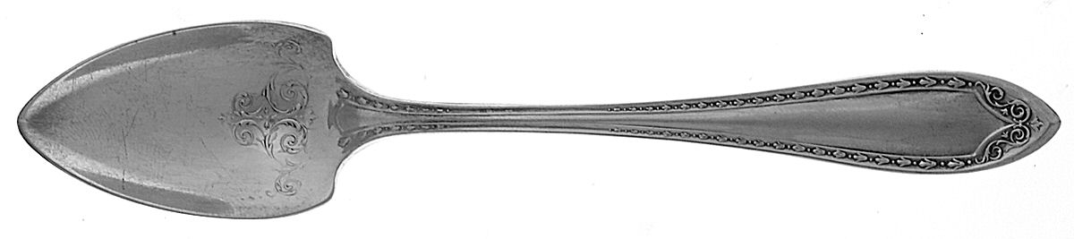 Sheraton (Silverplate, 1910, Monograms) Fruit/Orange Spoon by Oneida Silver-1