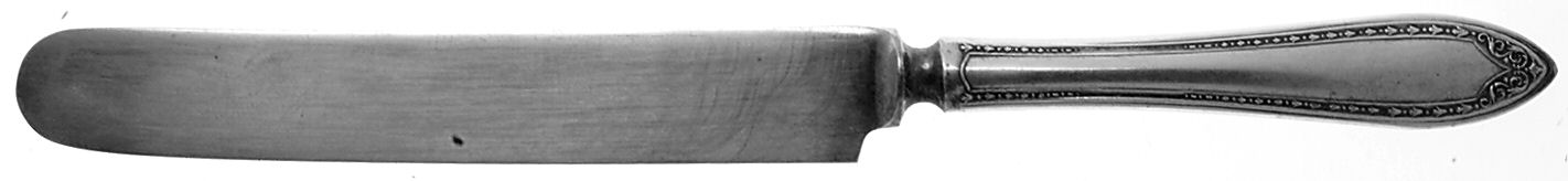 Sheraton (Silverplate, 1910, Monograms) Old French Solid Knife with Bolster by Oneida Silver-1