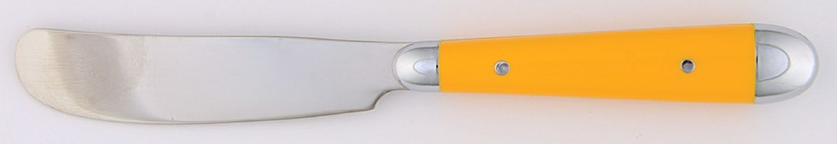 Palette-Yellow (Stainless) Butter Spreader/Master, Hollow Handle by Oneida Silver-1