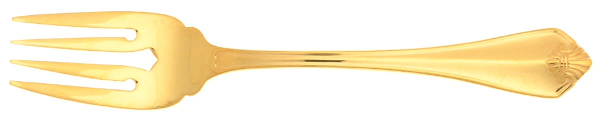 King James (Gold Electroplate) Individual Salad Fork by Oneida Silver-1
