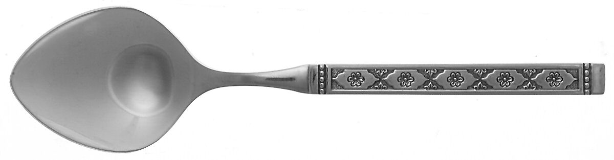 Lisbon (Stainless, No Black Accent) Sugar Spoon by Oneida Silver-1