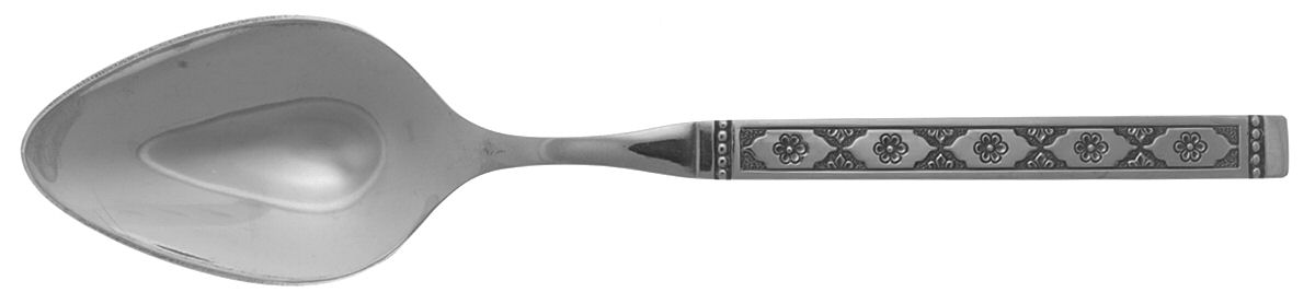 Lisbon (Stainless, No Black Accent) Tablespoon (Serving Spoon) by Oneida Silver-1