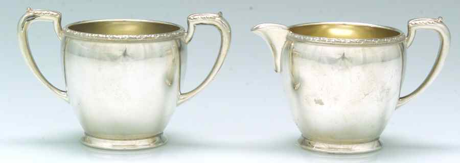 St. Regis (Silverplate, Hollowware) Plated Mini Creamer and Open Sugar by Oneida Silver-1