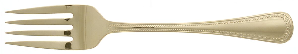 Golden Patrician (Gold Electroplate) Medium Solid Cold Meat Serving Fork by Oneida Silver-1